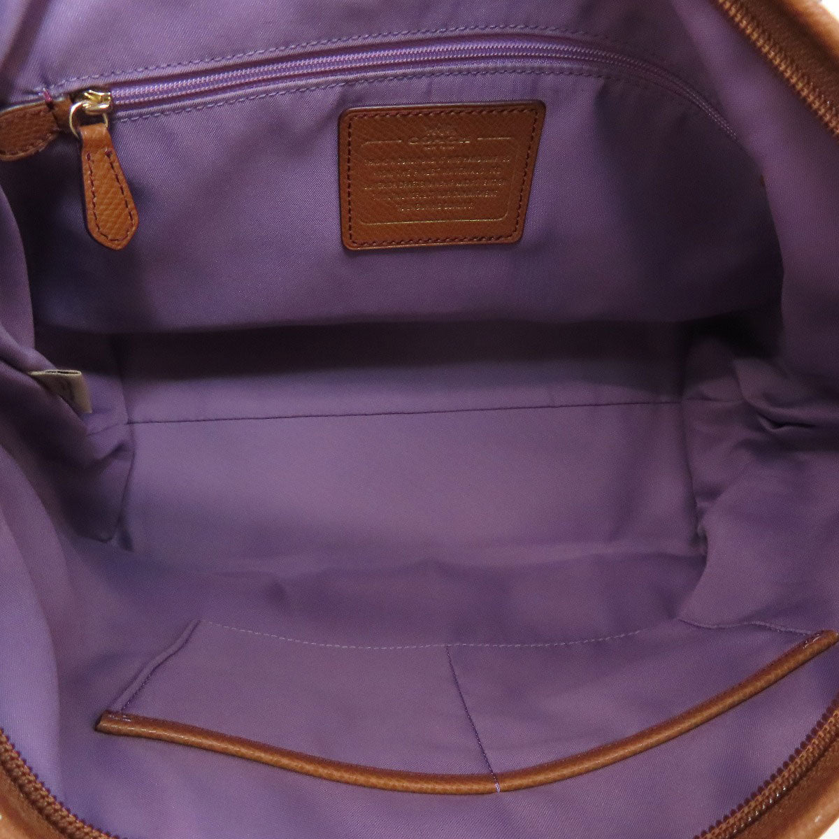 Coach Tote Bag F37237 Canvas Purple Logo