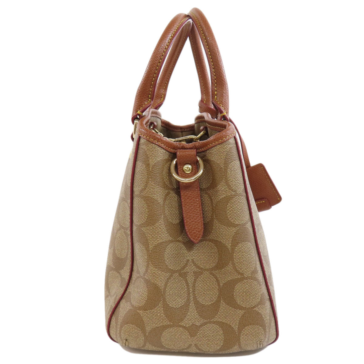 Coach Handbag F34605 Pvc Brown Signature 2 Way