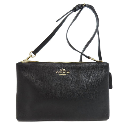 Coach Shoulder Bag F38273 Leather Black Logo