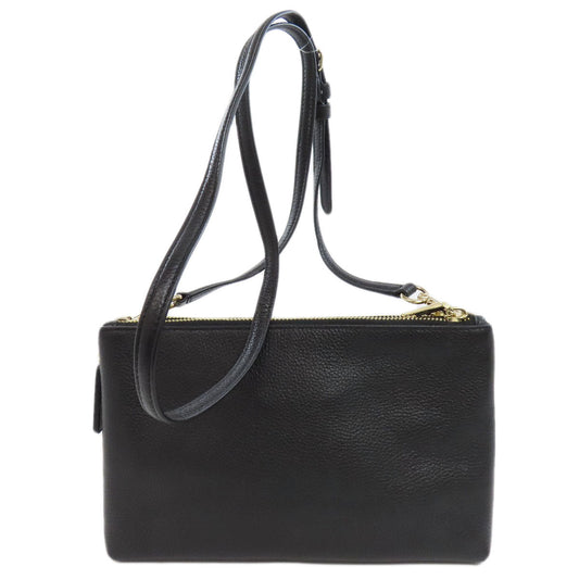 Coach Shoulder Bag F38273 Leather Black Logo