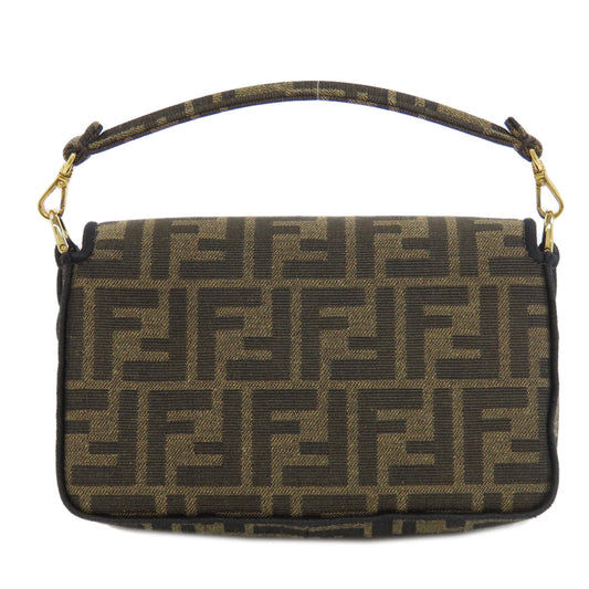 Fendi Shoulder Bag Canvas Brown Zucca Pattern 2 Way Women Used Authentic