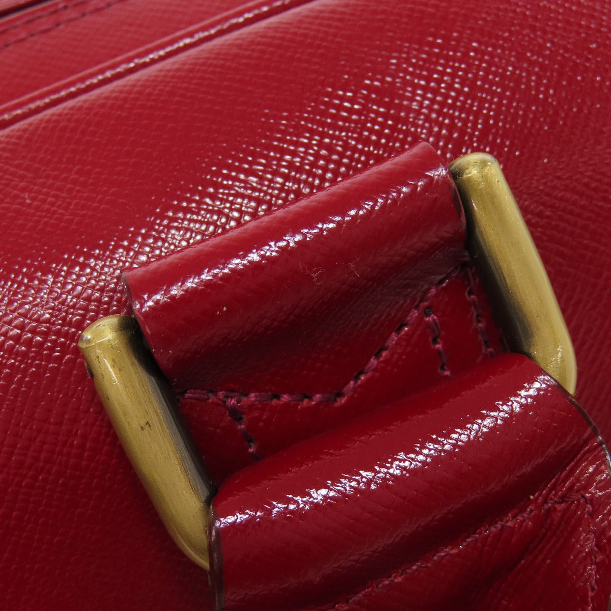 Burberry Handbag Pvc Red Logo Women Used Authentic