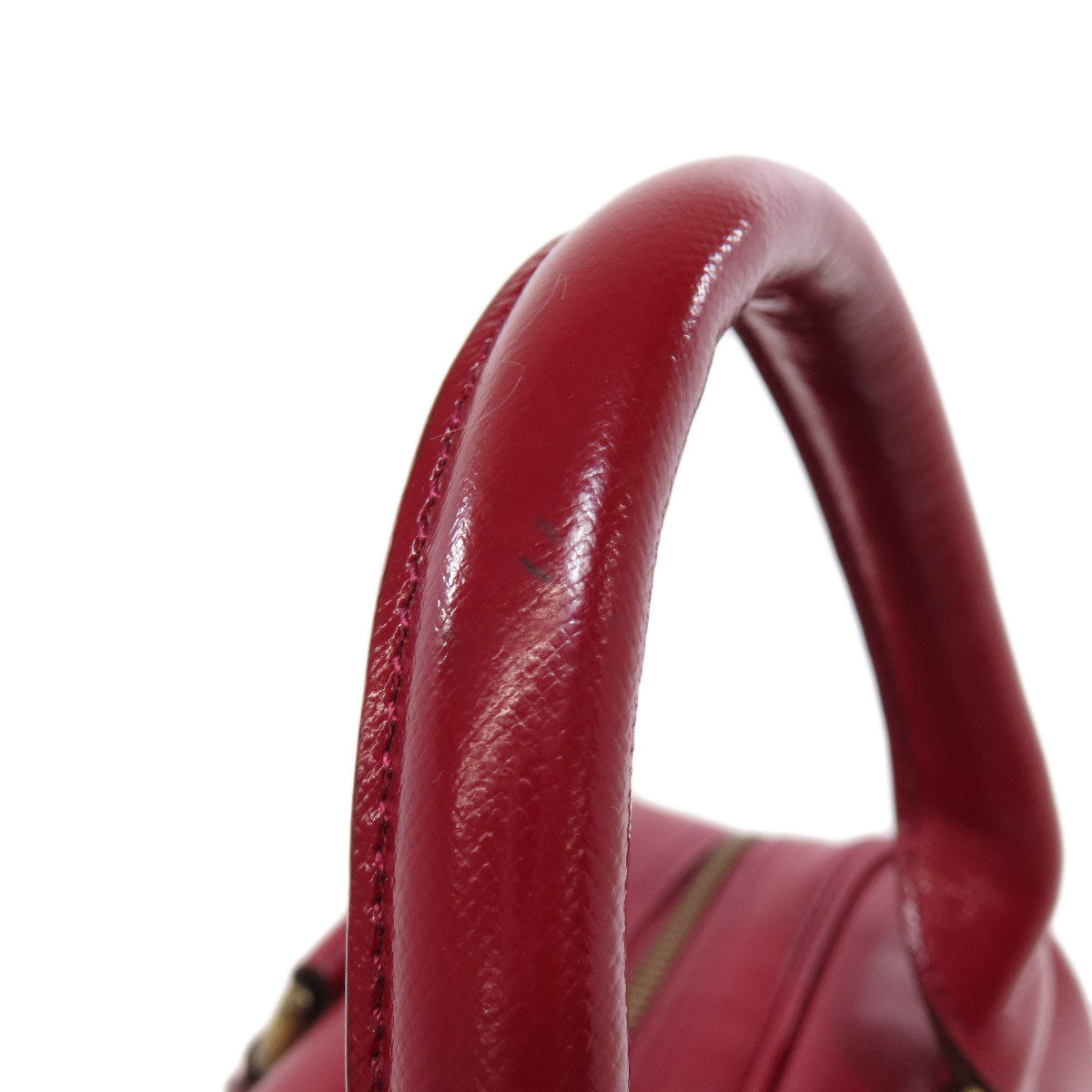 Burberry Handbag Pvc Red Logo Women Used Authentic