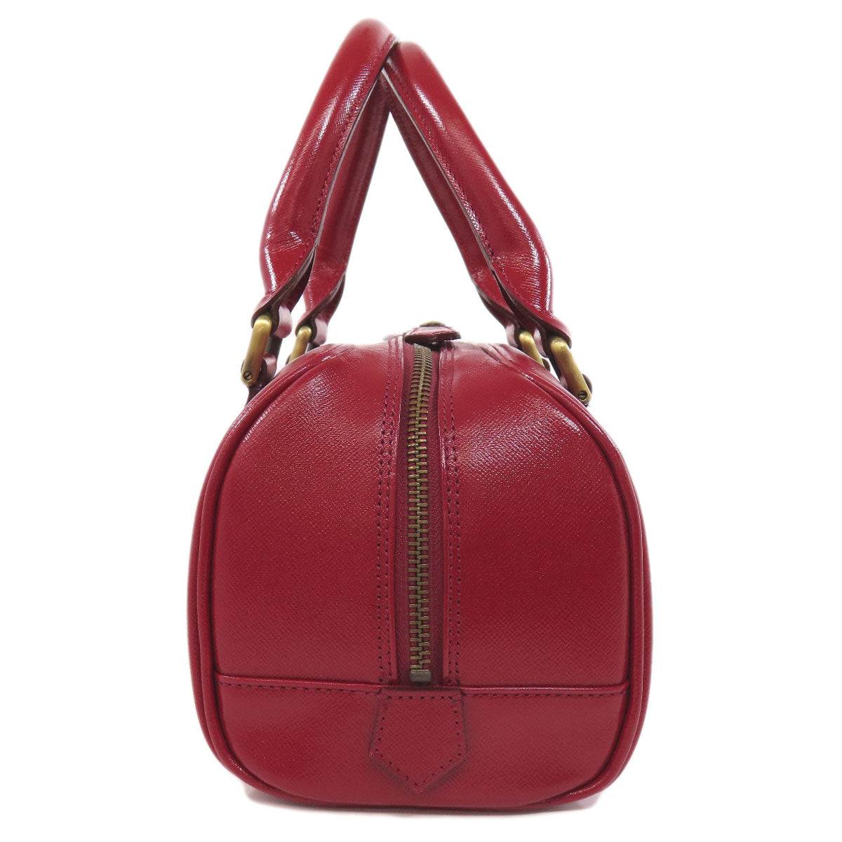 Burberry Handbag Pvc Red Logo Women Used Authentic