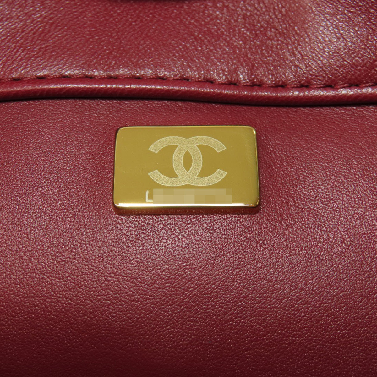 Chanel Handbag Lambskin Red Matelasse 2 Way Gold Metal Women Used Authentic