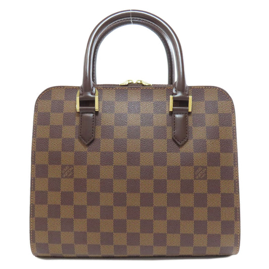 Louis Vuitton Handbag N51155 Damier Canvas Brown Triana Women Used Authentic