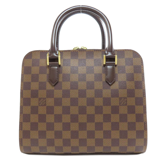 Louis Vuitton Handbag N51155 Damier Canvas Brown Triana Women Used Authentic