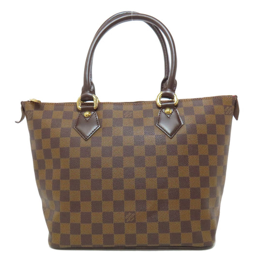 Louis Vuitton Tote Bag N51183 Damier Canvas Brown Saleya Pm Women Used Authentic