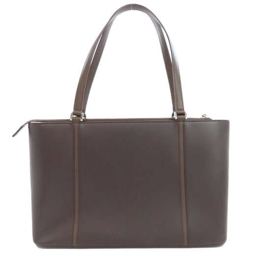 Burberry Tote Bag Leather Brown Logo