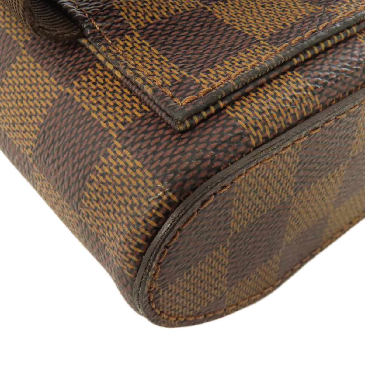 Louis Vuitton Sling Bag N51994 Damier Canvas Brown Geronimos Women Used Authentic