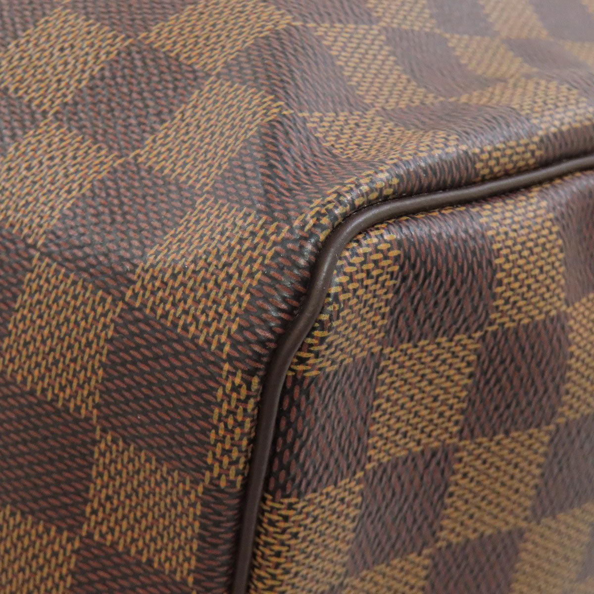 Louis Vuitton Boston Duffel Bag N41363 Damier Canvas Brown Speedy 35 Women Used Authentic