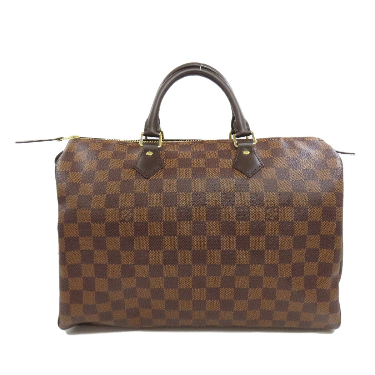 Louis Vuitton Boston Duffel Bag N41363 Damier Canvas Brown Speedy 35 Women Used Authentic