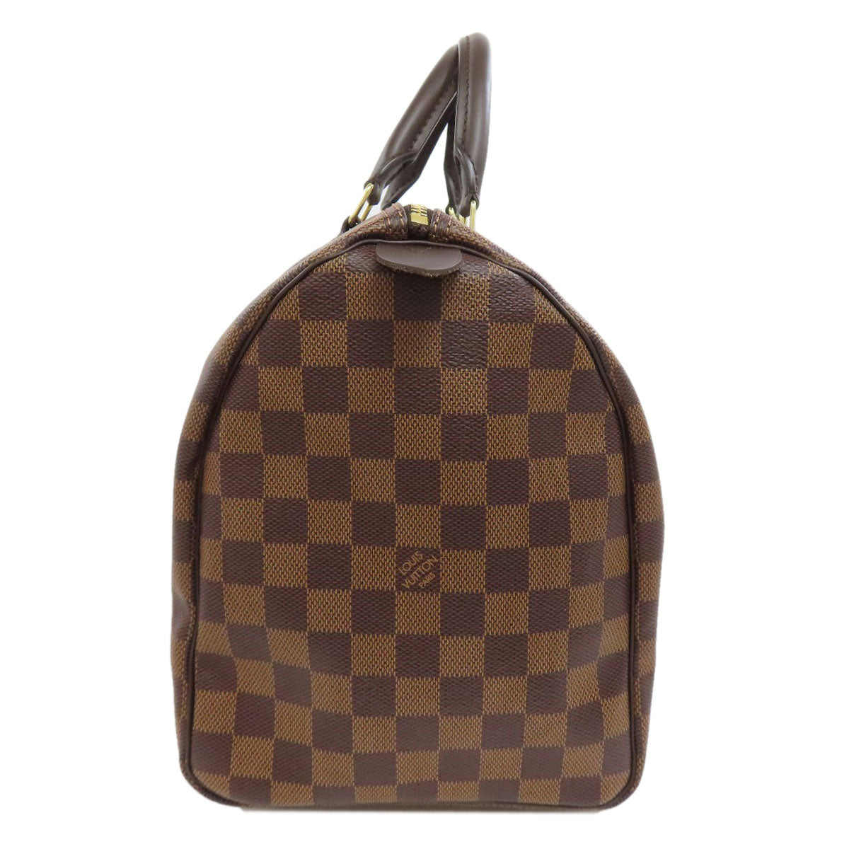 Louis Vuitton Boston Duffel Bag N41363 Damier Canvas Brown Speedy 35 Women Used Authentic