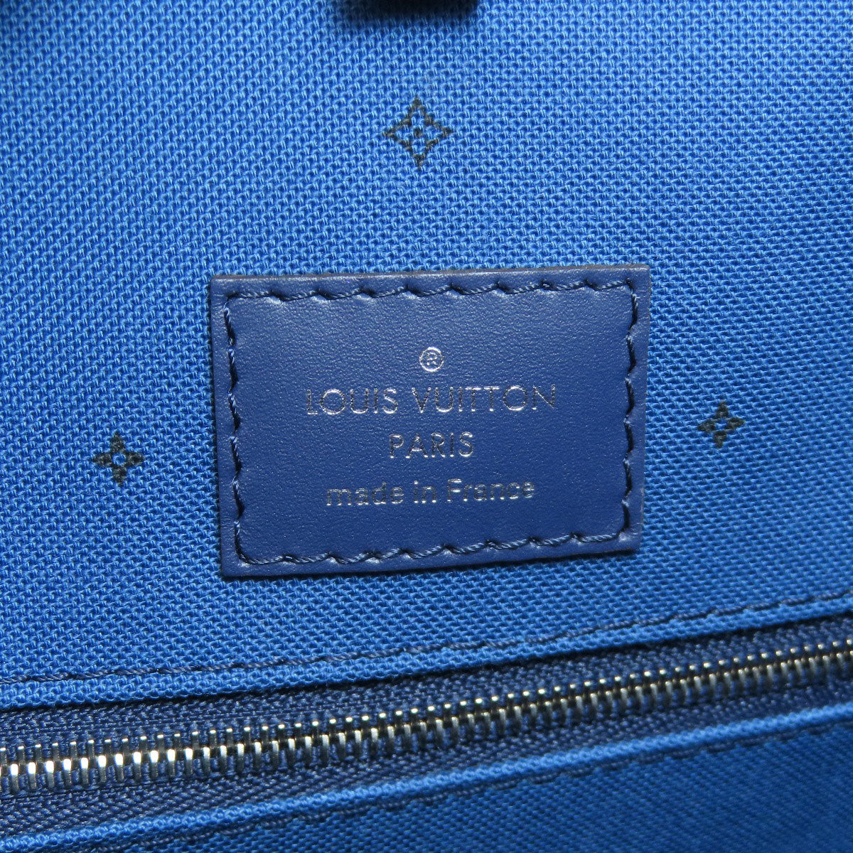 Louis Vuitton Tote Bag M45120 Monogram Canvas Blue On The Go Gm Escale Women Used Authentic