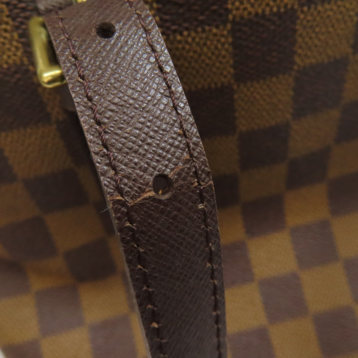 Louis Vuitton Tote Bag N42240 Damier Canvas Brown Male Women Used Authentic