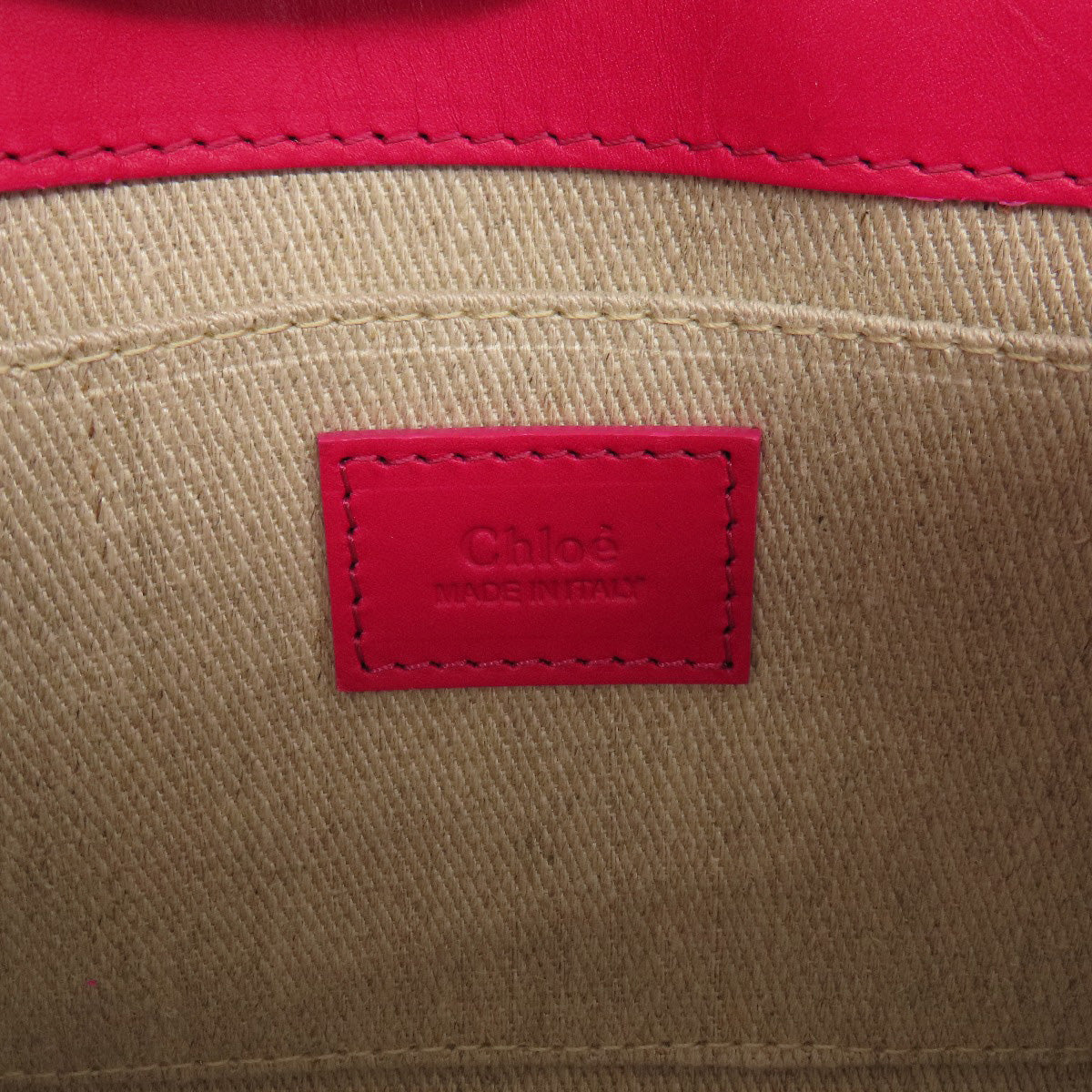 Chloe Handbag Leather Pink Woody Mini 2 Way