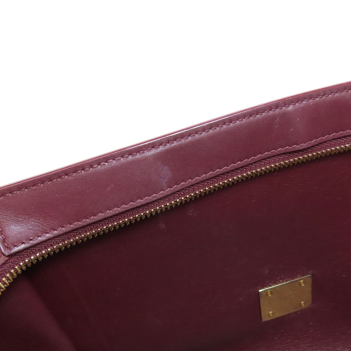 Celine Handbag Leather Red Trapeze 2 Way Women Used Authentic