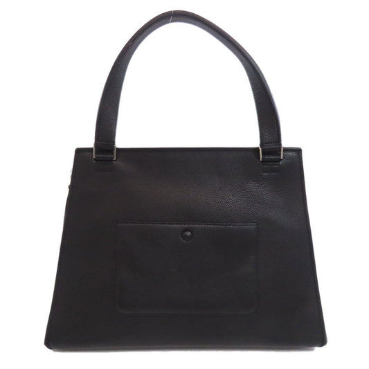 Celine Handbag Calfskin Black Edge Small Women Used Authentic