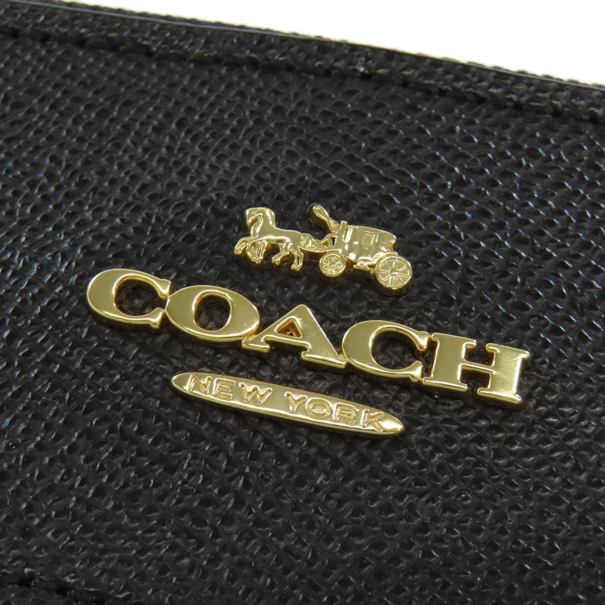 Coach Handbag F24549 Leather Black 2 Way Women Used Authentic