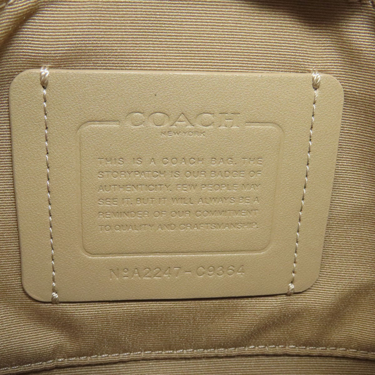 Coach Sling Bag C9364 Canvas Beige Signature Women Used Authentic