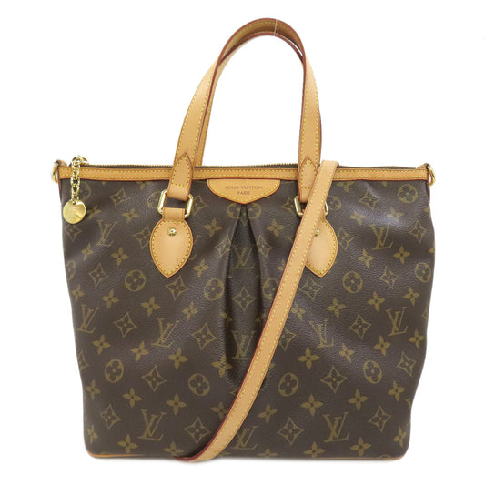 Louis Vuitton Tote Bag M40145 Monogram Canvas Brown Palermo Pm Women Used Authentic