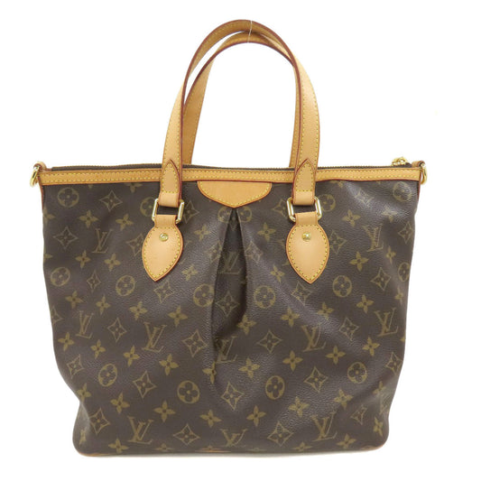 Louis Vuitton Tote Bag M40145 Monogram Canvas Brown Palermo Pm Women Used Authentic