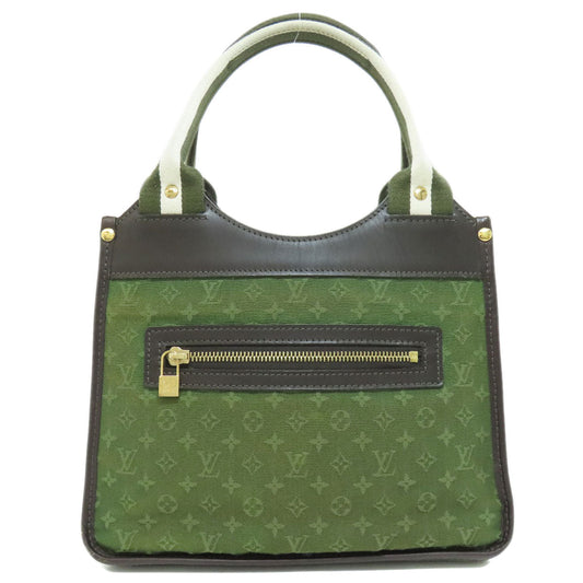 Louis Vuitton Tote Bag M92327 Monogram Mini Green Suck Catlin Women Used Authentic