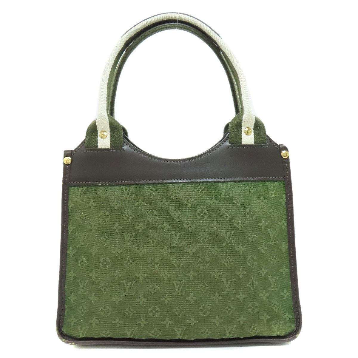 Louis Vuitton Tote Bag M92327 Monogram Mini Green Suck Catlin Women Used Authentic