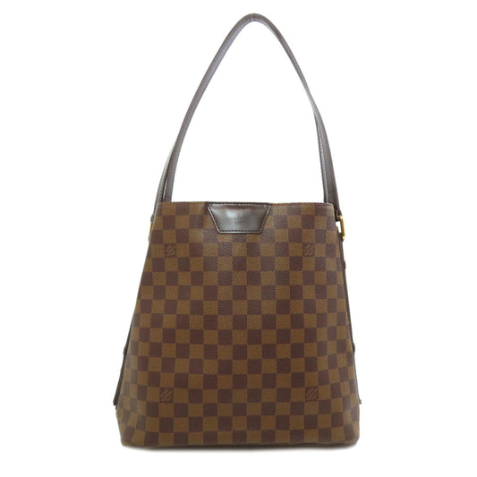 Louis Vuitton Tote Bag N41108 Damier Canvas Brown Hippo Rivington Women Used Authentic