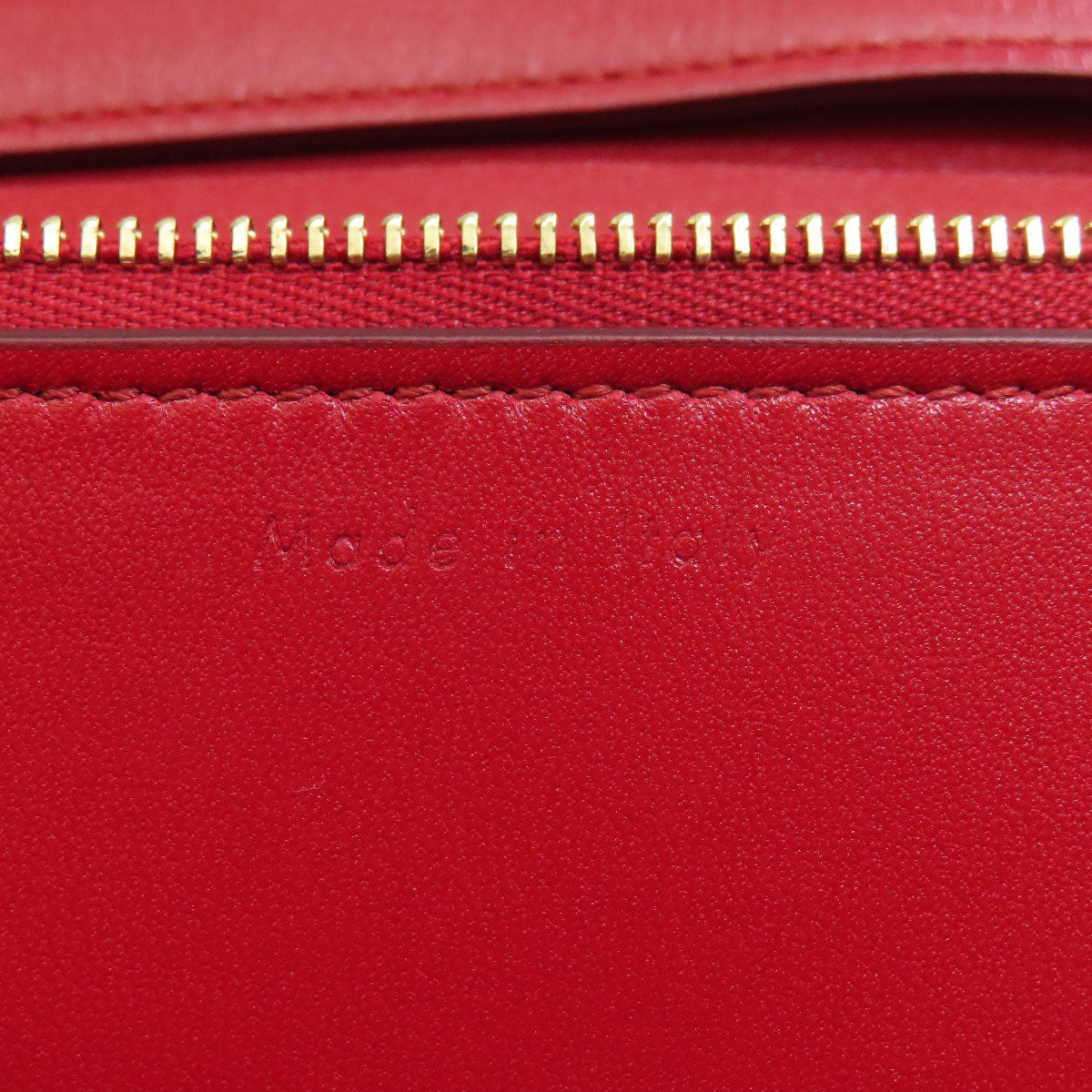 Celine Shoulder Bag Leather Red Classic Box