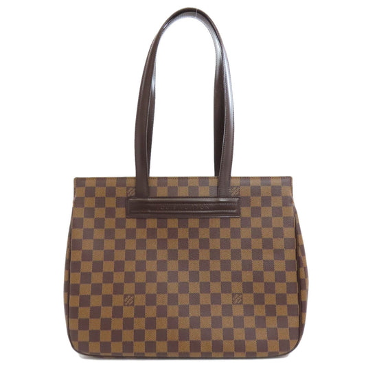 Louis Vuitton Tote Bag N51123 Damier Canvas Brown Parioli Pm Women Used Authentic