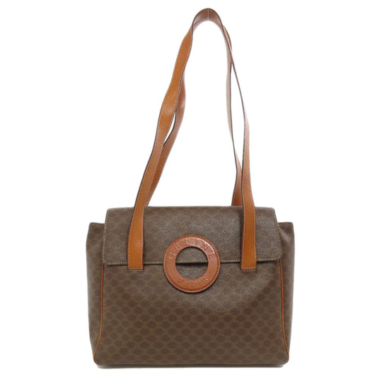 Celine Tote Bag Pvc Brown Macadam Women Used Authentic