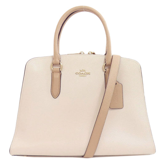 Coach Handbag 76089 Leather White Channing Carryall 2 Way Women Used Authentic