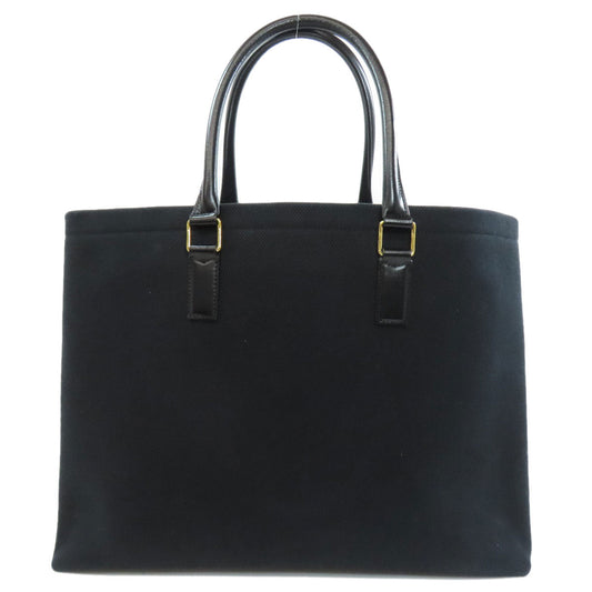 Celine Tote Bag Canvas Black Horizontalkava Women Used Authentic