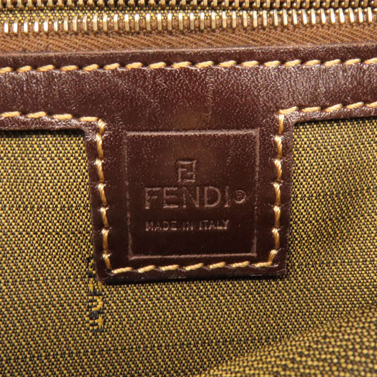 Fendi Handbag Canvas Brown Zucca Pattern Women Used Authentic