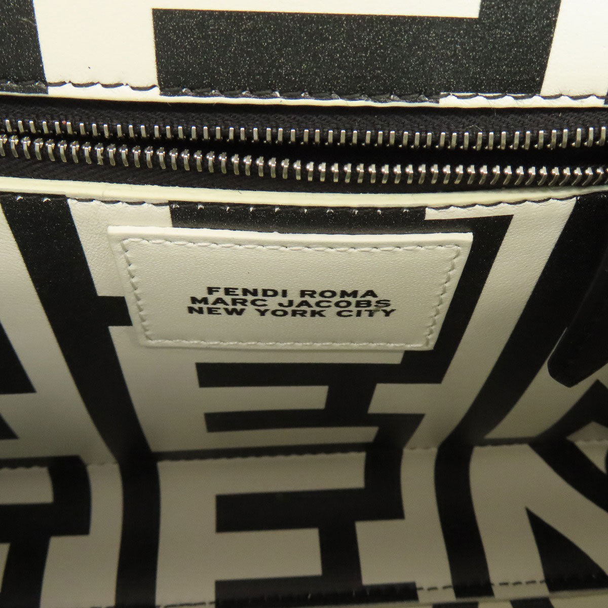 Fendi Handbag Calfskin Black Peekaboo Mini Marc Jacobs Collaboration 2 Way Women Used Authentic