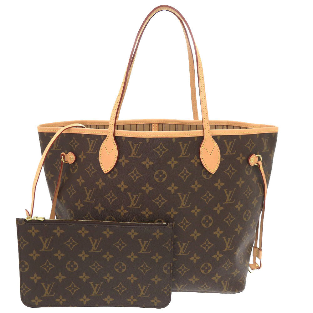 Louis Vuitton Tote Bag M40995 Monogram Canvas Brown Monogram New Neverfull Mm Women Used Authentic