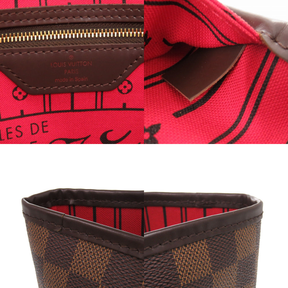 Louis Vuitton Tote Bag N51105 Damier Canvas Brown Damier Neverfull Mm Women Used Authentic