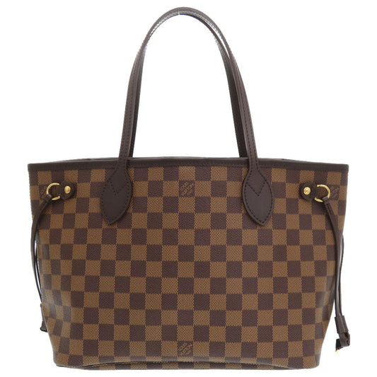 Louis Vuitton Tote Bag N51109 Damier Canvas Brown Damier Never Full Pm Women Secondhand Authentic