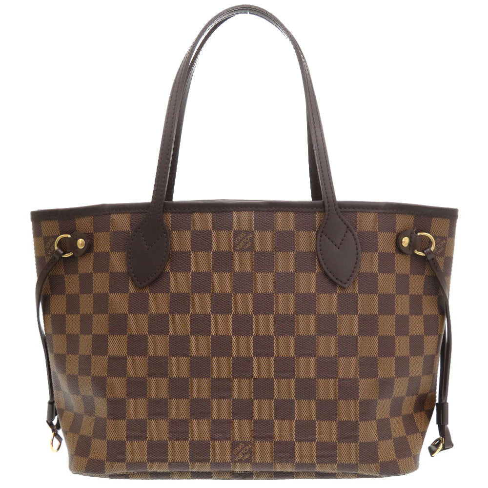 Louis Vuitton Tote Bag N51109 Damier Canvas Brown Damier Never Full Pm Women Secondhand Authentic