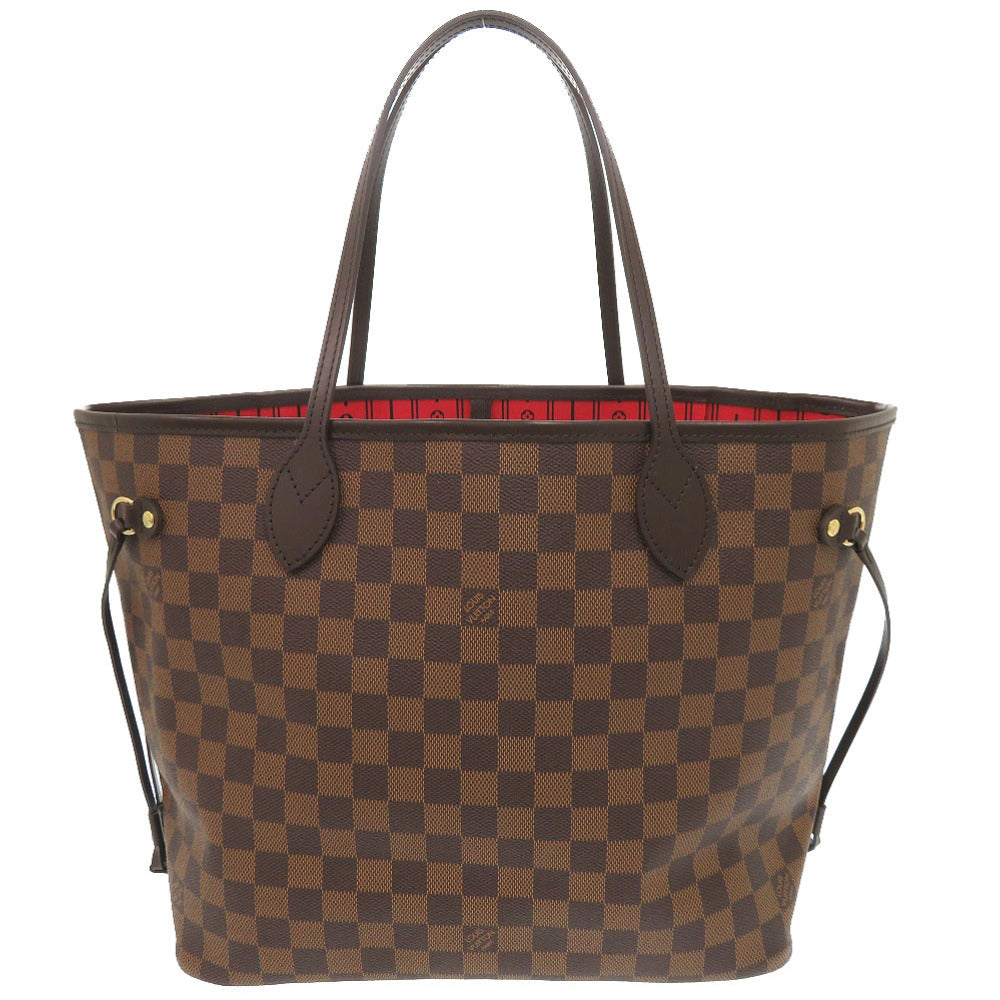 Louis Vuitton Tote Bag N51105 Damier Canvas Brown Damier Neverfull Mm Women Secondhand Authentic