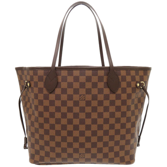 Louis Vuitton Tote Bag N51105 Damier Canvas Brown Damier Neverfull Mm Women Secondhand Authentic