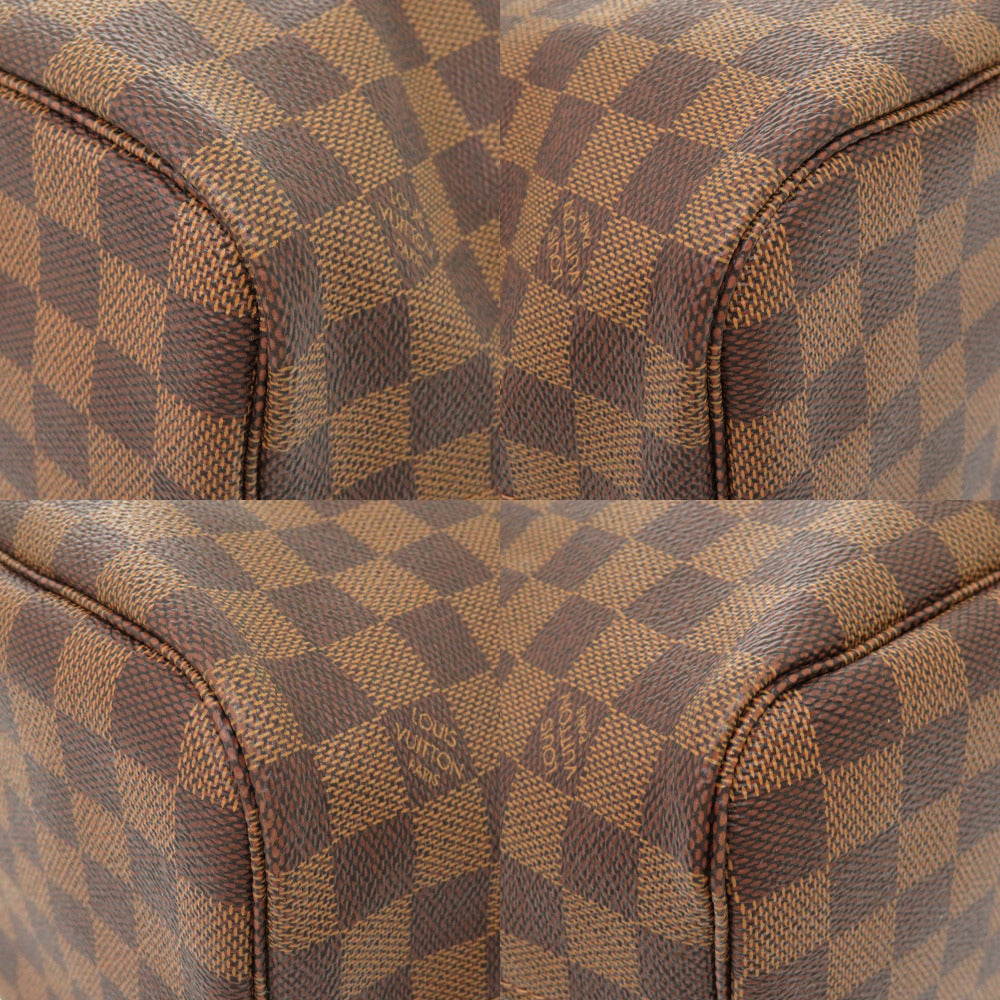 Louis Vuitton Tote Bag N51105 Damier Canvas Brown Damier Neverfull Mm Women Secondhand Authentic