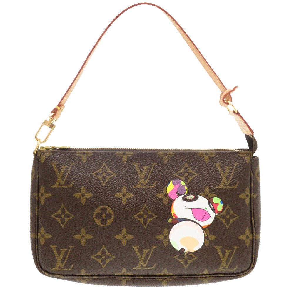 Louis Vuitton Pouch M51981 Monogram Canvas Brown Accessory Pouch Monogram Panda Pochette Accessoires Women Used Authentic