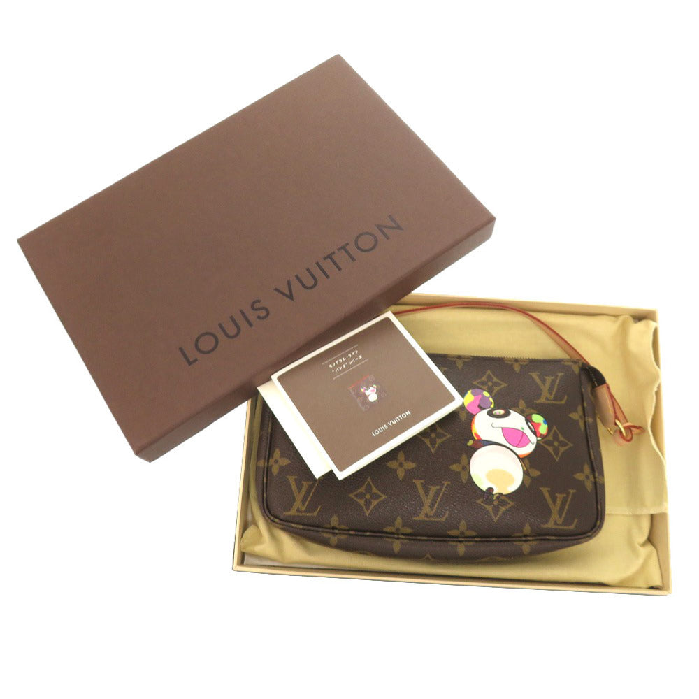 Louis Vuitton Pouch M51981 Monogram Canvas Brown Accessory Pouch Monogram Panda Pochette Accessoires Women Used Authentic