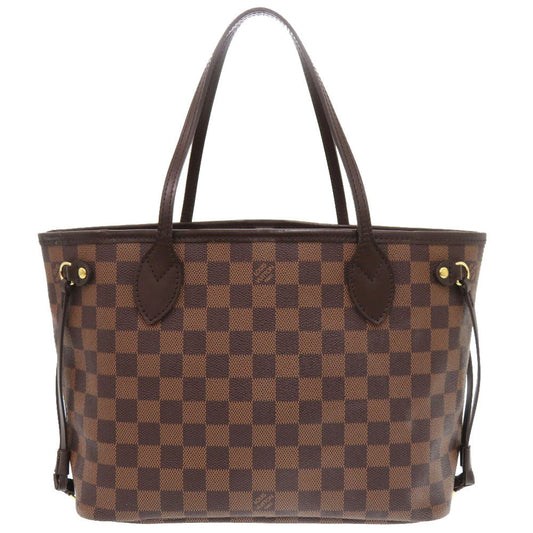 Louis Vuitton Tote Bag N51109 Damier Canvas Brown Damier Never Full Pm Women Used Authentic