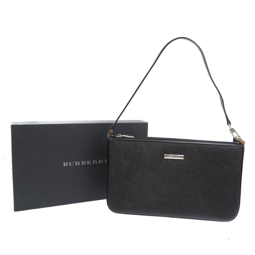 Burberry Handbag Ym4017 Bh09 Leather Black Women Secondhand Authentic