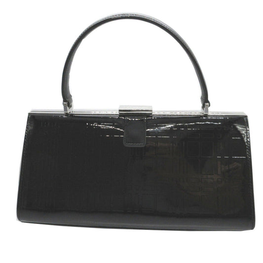 Burberry Handbag Patent Leather Black Women Secondhand Authentic