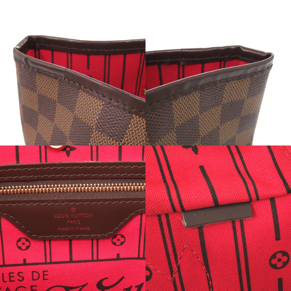 Louis Vuitton Tote Bag N51106 Damier Canvas Brown Damier Ebene Neverfull Gm Women Used Authentic