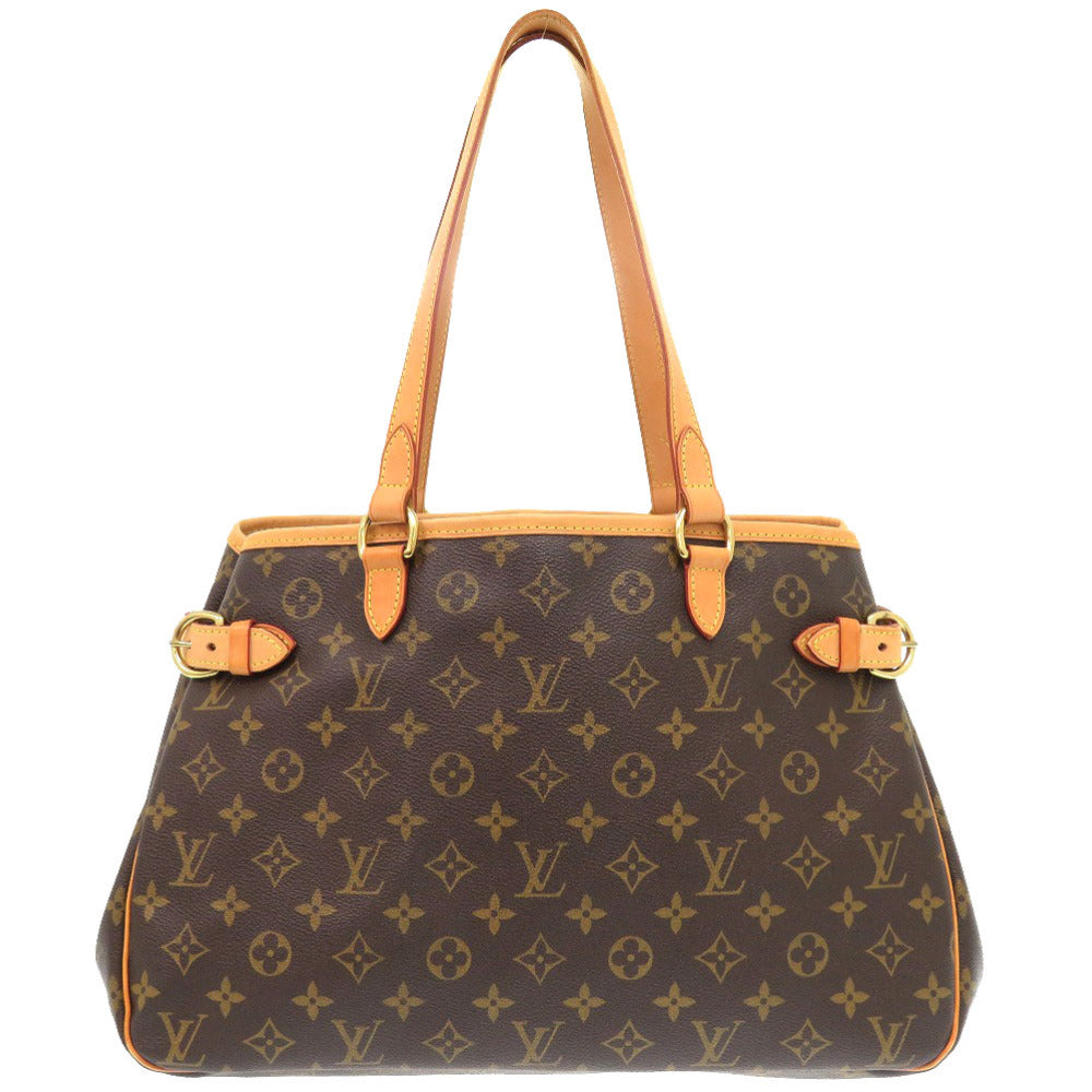 Louis Vuitton Tote Bag M51154 Monogram Canvas Brown Monogram Batignolles Horizontal Women Used Authentic